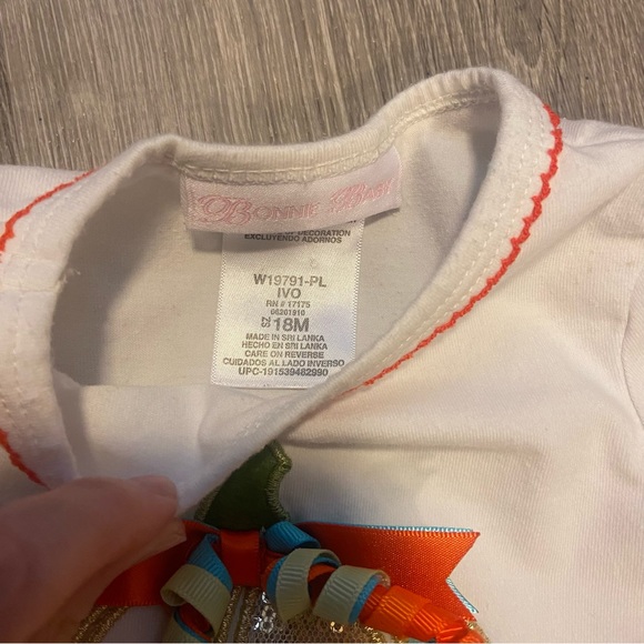 Bonnie Baby pumpkin fall tulle long sleeve top & matching leggings size 18M GUC - Picture 3 of 9